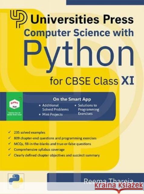 Computer Science with Python for CBSE Class XI Thareja, Reema 9789389211900 Orient Blackswan Pvt Ltd - książka