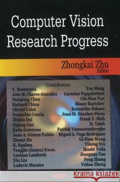 Computer Vision Research Progress Zhongkai Zhu 9781600219924 Nova Science Publishers Inc - książka