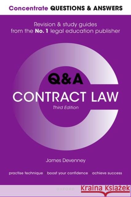 Concentrate Questions and Answers Contract Law: Law Q&A Revision and Study Guide DEVENNEY 9780192865625 OXFORD HIGHER EDUCATION - książka