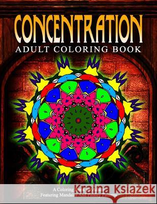 CONCENTRATION ADULT COLORING BOOKS - Vol.14: relaxation coloring books for adults Charm, Jangle 9781519592996 Createspace Independent Publishing Platform - książka