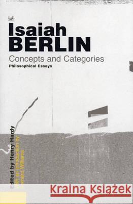 CONCEPTS AND CATEGORIES Isaiah Sir Berlin 9780712665520 VINTAGE - książka