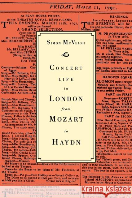 Concert Life in London from Mozart to Haydn Simon McVeigh 9780521028905 Cambridge University Press - książka