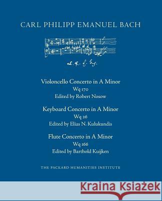 Concerto in A Minor, Wq 170, 26, 166 Nosow, Robert 9781512208788 Createspace - książka