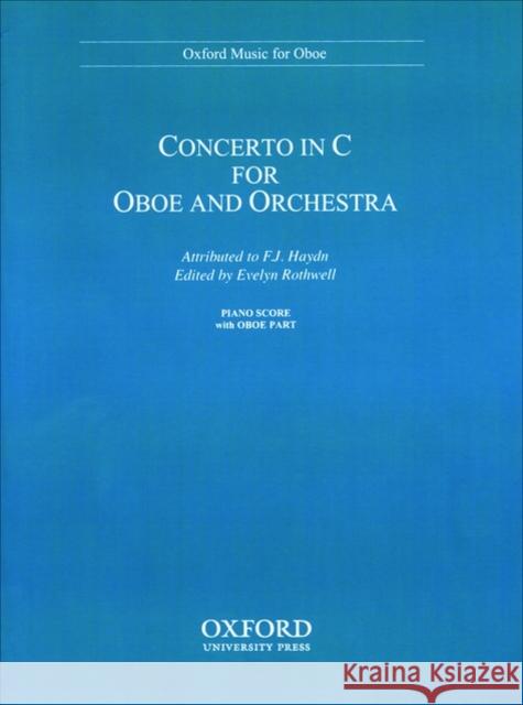 Concerto in C for oboe and orchestra Franz Joseph Haydn Evelyn Rothwell 9780193851627 Oxford University Press, USA - książka