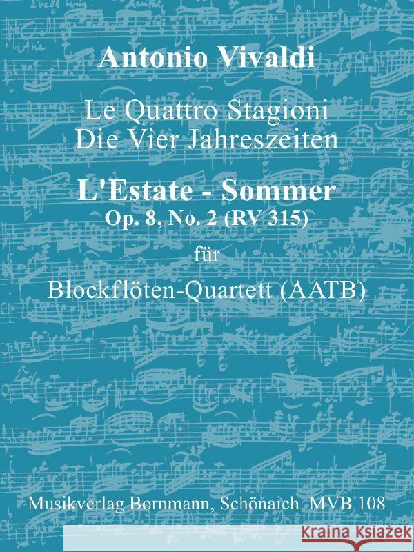 Concerto Op. 8, No. 2 (RV 315) - Sommer Vivaldi, Antonio 9990001334949 Musikverlag Bornmann - książka