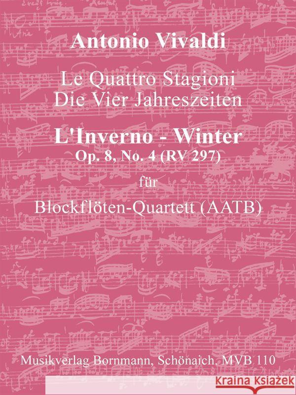 Concerto Op. 8, No. 4 (RV 297) - Winter Vivaldi, Antonio 9990001334963 Musikverlag Bornmann - książka