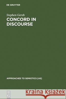 Concord in Discourse Gersh, Stephen 9783110146844 Walter de Gruyter - książka