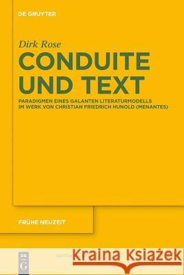 Conduite und Text Dirk Rose 9783110264715 De Gruyter - książka