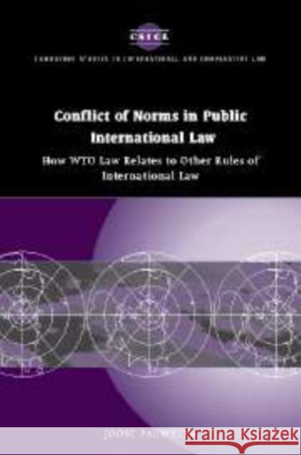 Conflict of Norms in Public International Law: How Wto Law Relates to Other Rules of International Law Pauwelyn, Joost 9780521100472 Cambridge University Press - książka