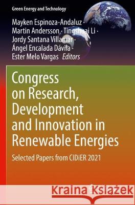 Congress on Research, Development and Innovation in Renewable Energies  9783030978648 Springer International Publishing - książka