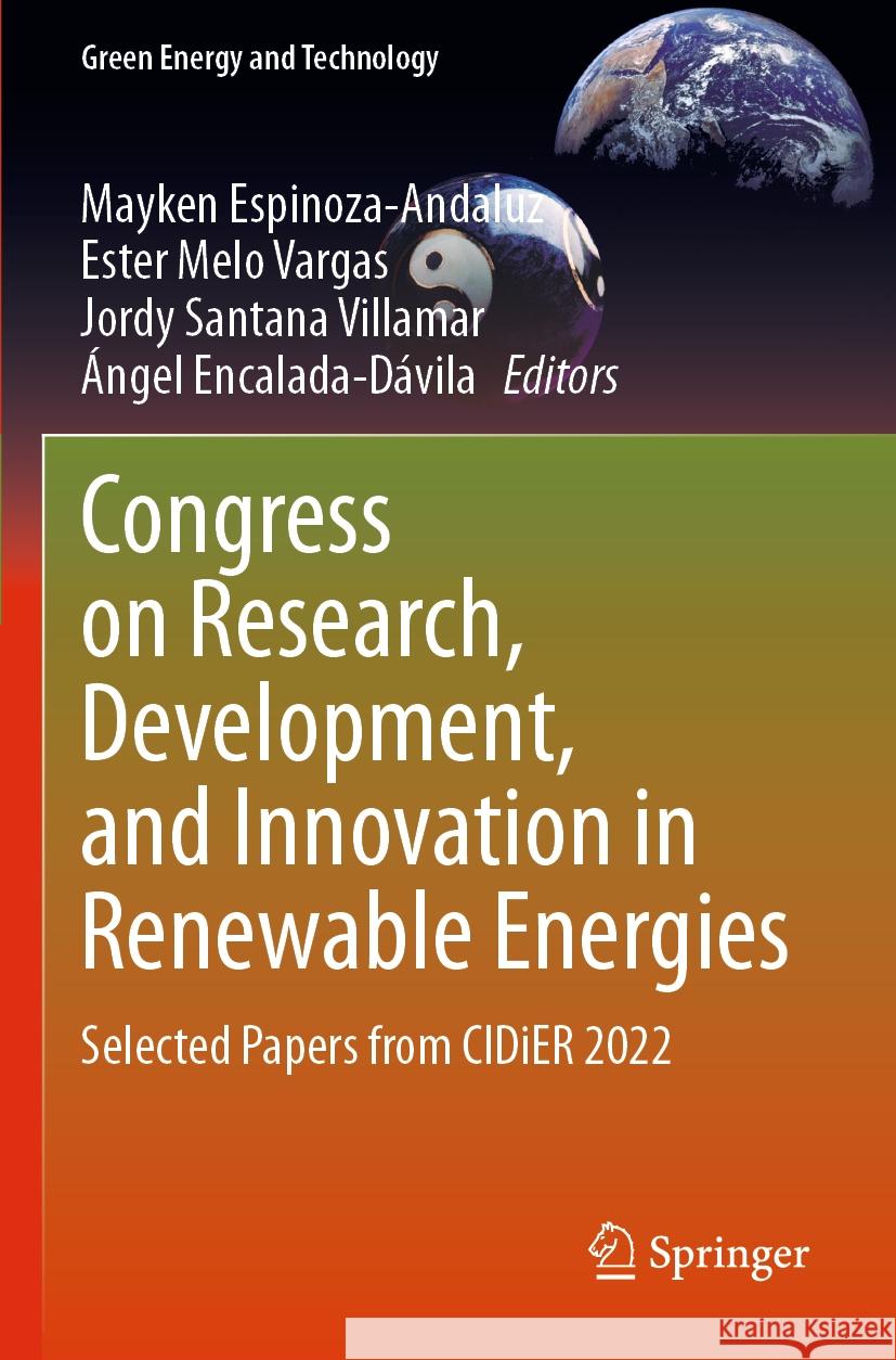 Congress on Research, Development, and Innovation in Renewable Energies  9783031268151 Springer International Publishing - książka