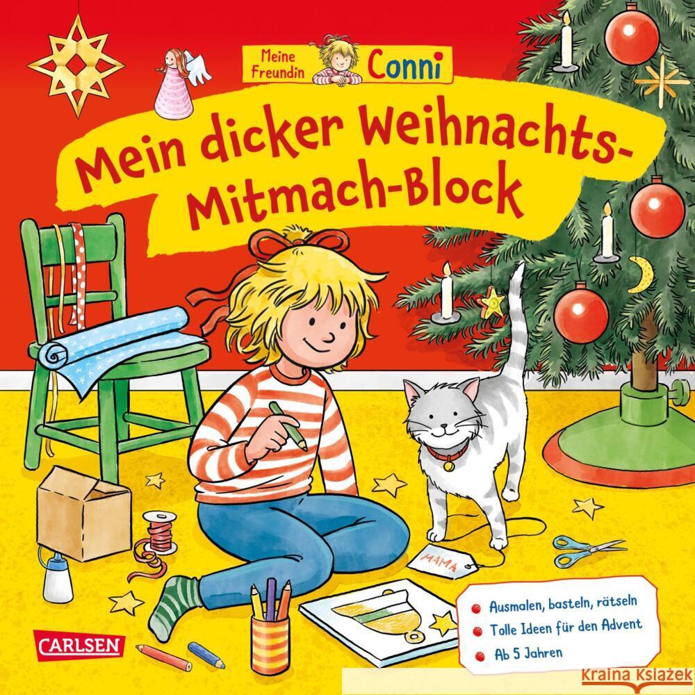 Conni Gelbe Reihe (Beschäftigungsbuch): Mein dicker Weihnachts-Mitmach-Block Sörensen, Hanna 9783551192493 Carlsen - książka