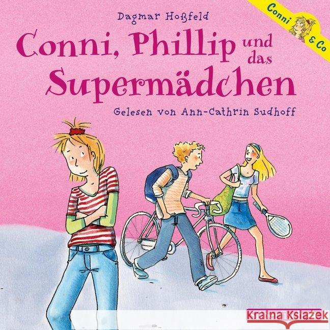 Conni, Phillip und das Supermädchen, 2 Audio-CDs : Gekürzte Lesung Hoßfeld, Dagmar 9783867421195 Silberfisch - książka