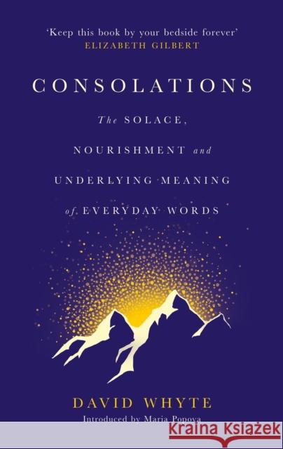 Consolations: The Solace, Nourishment and Underlying Meaning of Everyday Words David Whyte Maria Popova  9781786897633 Canongate Books - książka