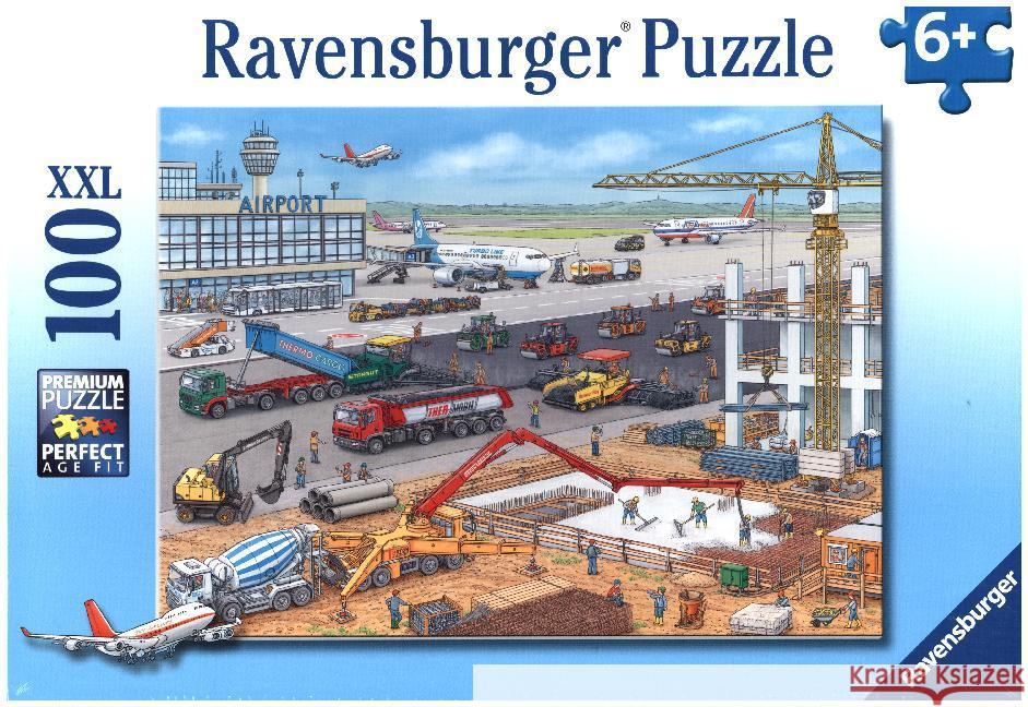 Construction at the Airport 100 PC Puzzle Ravensburger 4005556106240 Ravensburger Verlag - książka