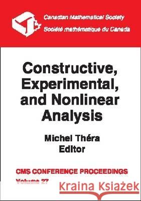 Constructive, Experimental and Nonlinear Analysis  9780821821671 AMERICAN MATHEMATICAL SOCIETY - książka