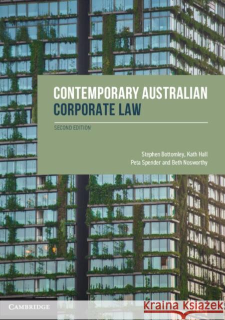 Contemporary Australian Corporate Law Stephen Bottomley Kath Hall Peta Spender 9781108796958 Cambridge University Press - książka