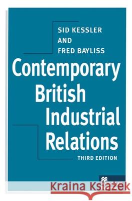 Contemporary British Industrial Relations Sid Kessler 9780333731871  - książka