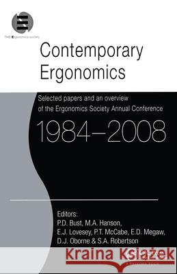 Contemporary Ergonomics 1984-2008  9781138424685 CRC Press - książka