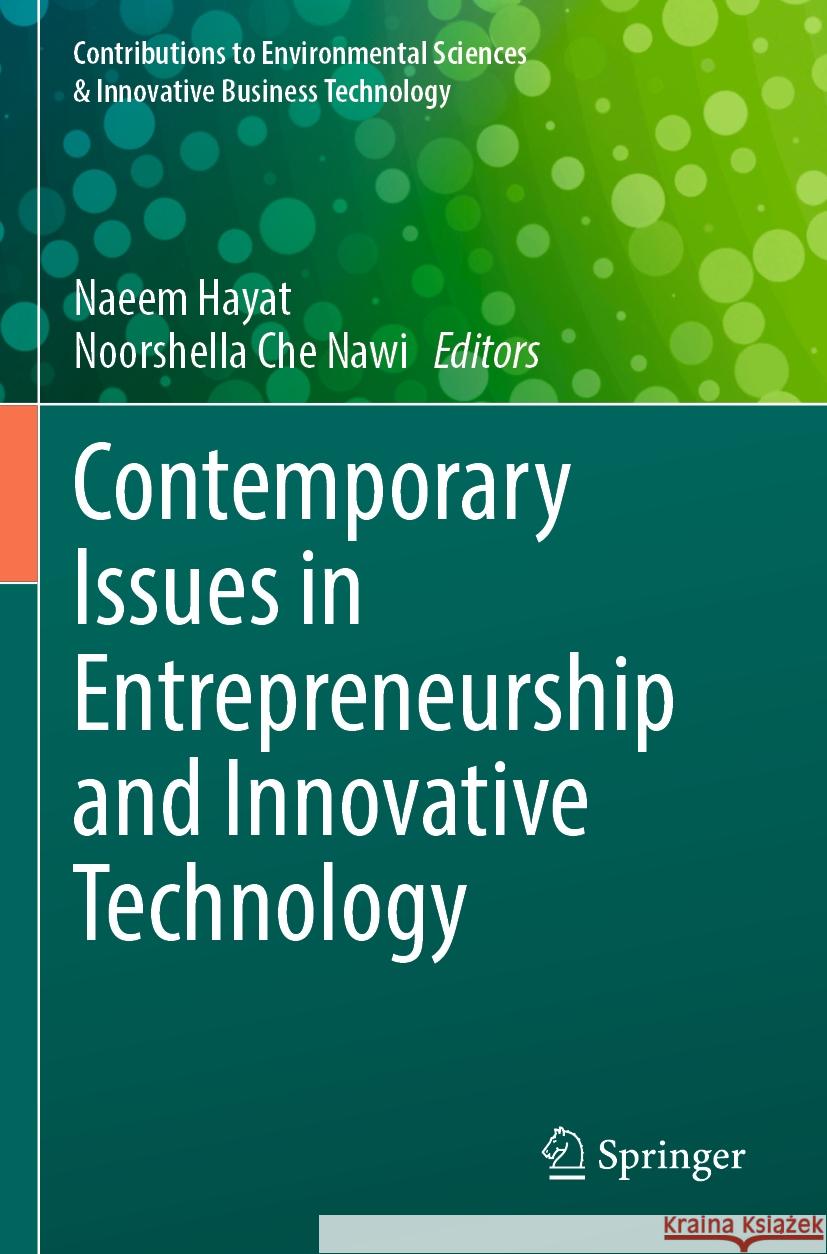 Contemporary Issues in Entrepreneurship and Innovative Technology  9783031509292 Springer Nature Switzerland - książka