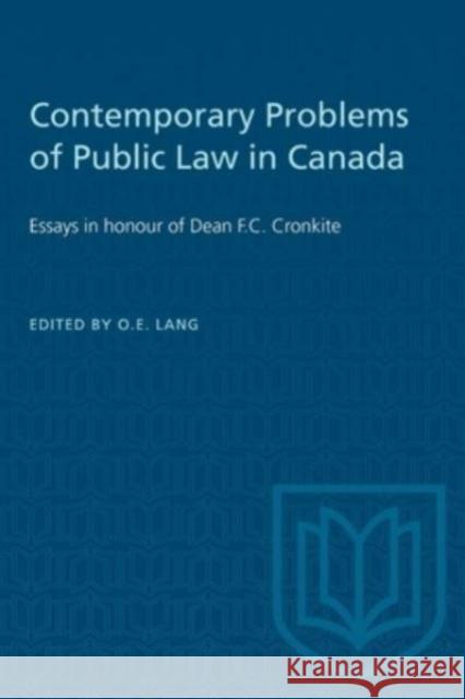 CONTEMPORARY PROBLEMS PUBLIC LAW CANADP  9781487577193 TORONTO UNIVERSITY PRESS - książka