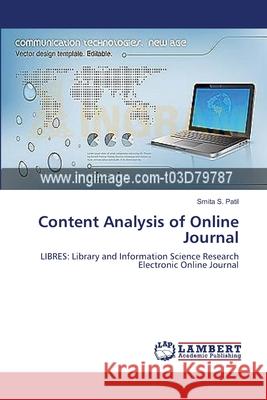 Content Analysis of Online Journal Patil Smita S. 9783659486104 LAP Lambert Academic Publishing - książka