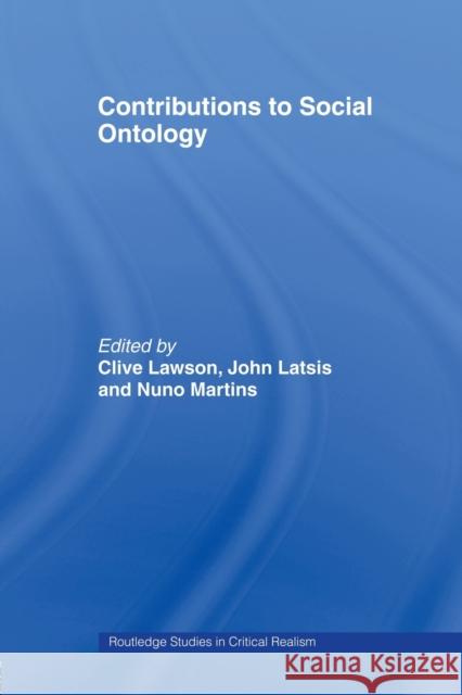 Contributions to Social Ontology Clive Lawson John Spiro Latsis Nuno Miguel Ornelas Martins 9780415442381 Taylor & Francis - książka