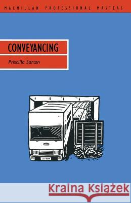 Conveyancing Priscilla Sarton Marise Cremona 9780333490280 Palgrave MacMillan - książka