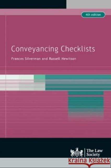 Conveyancing Checklists Russell Hewitson 9781784461591 The Law Society - książka