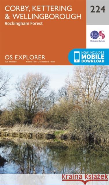 Corby, Kettering and Wellingborough Ordnance Survey 9780319244173 Ordnance Survey - książka