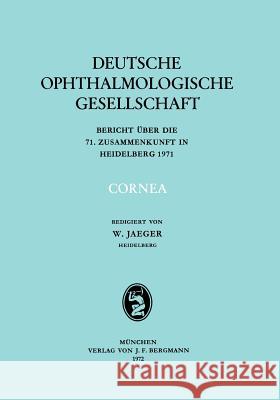 Cornea W. Jaeger 9783807002866 Springer - książka