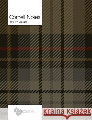 Cornell Notes: Fashion Plaid Cover - Best Note Taking System for Students, Writers, Conferences. Cornell Notes Notebook. Large 8.5 x &zoo Press 9781726305037 Createspace Independent Publishing Platform - książka