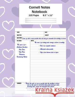 Cornell Notes Notebook: Note Taking System, For Students, Writers, Meetings, Lectures Large Size 8.5 x 11 (21.59 x 27.94 cm), Durable Matte Pu Cricket Creek Creatives 9781724973771 Createspace Independent Publishing Platform - książka