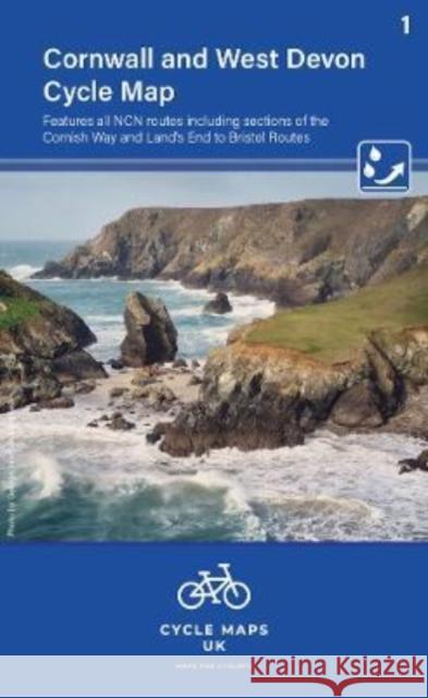 Cornwall & West Devon Cycle Map 1 Cycle Maps UK 9781904207740 Cordee - książka