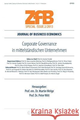 Corporate Governance in Mittelständischen Unternehmen Welge, Martin 9783658024284 Springer Gabler - książka