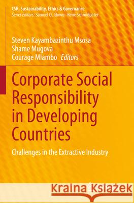 Corporate Social Responsibility in Developing Countries  9783031275142 Springer International Publishing - książka
