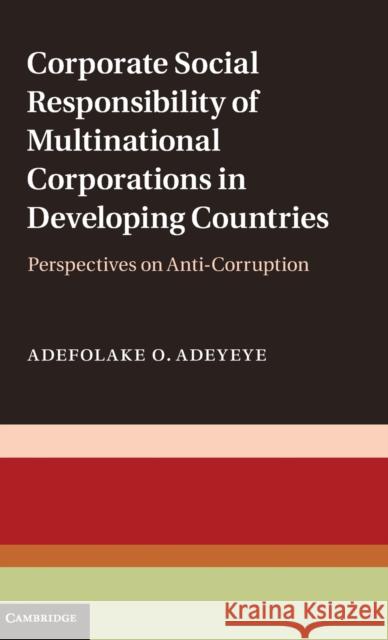 Corporate Social Responsibility of Multinational Corporations in Developing Countries Adeyeye, Adefolake O. 9781107013629 Cambridge University Press - książka