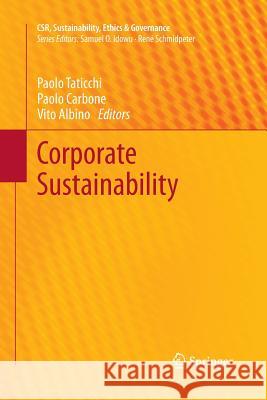 Corporate Sustainability Paolo Taticchi Paolo Carbone Vito Albino 9783642438110 Springer - książka