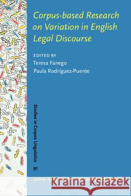 Corpus-based Research on Variation in English Legal Discourse  9789027202352 John Benjamins Publishing Co - książka