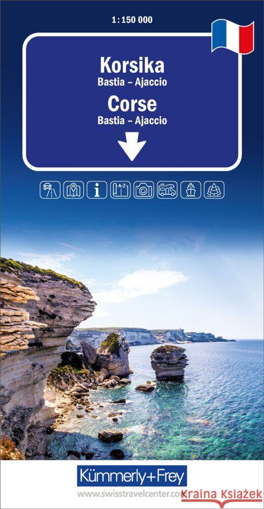Corsica Map  9783259300046 Kummerly & Frey,Switzerland - książka