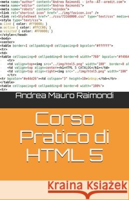 Corso Pratico di HTML 5 Raimondi Andrea Mauro Raimondi 9798545469833 Independently published - książka