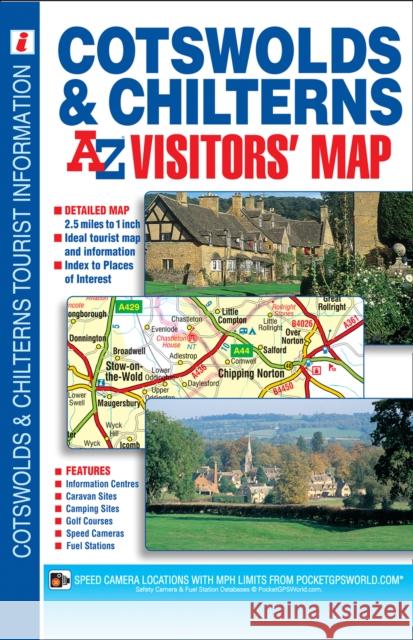 Cotswolds and Chilterns A-Z Visitors' Map A-Z Maps 9781782570332 HarperCollins Publishers - książka