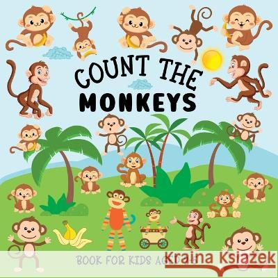 Count The Monkeys: Book For Kids Aged 2-5 Lily Hoffman 9781915706676 Blue Birds Press - książka