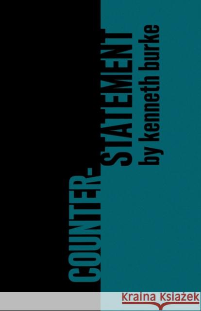 Counter-Statement Kenneth Burke 9780520001961 University of California Press - książka