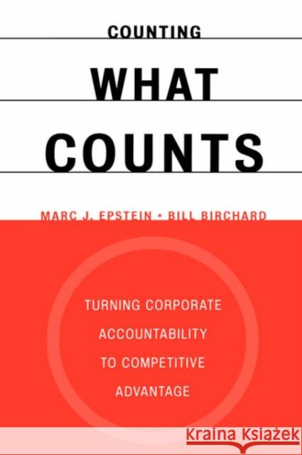 Counting What Counts Marc J. Epstein Bill Birchard Bill Birchard 9780738203133 Perseus Books Group - książka