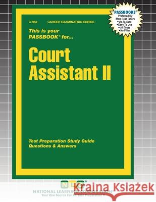 Court Assistant II Passbooks 9781799309628 National Learning Corp - książka