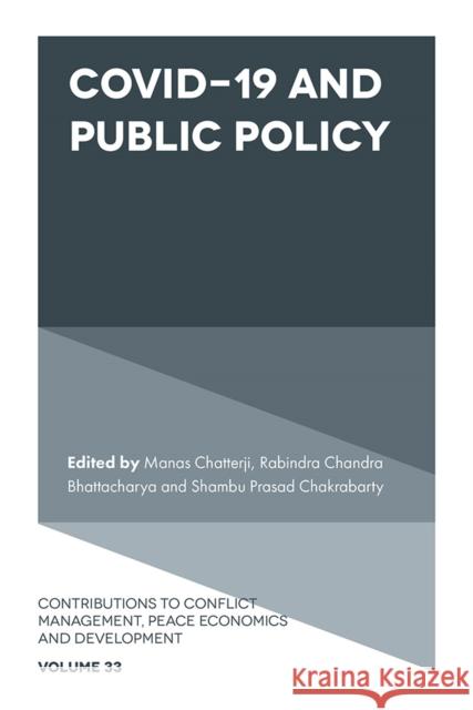 COVID-19 and Public Policy  9781835499177 Emerald Publishing Limited - książka