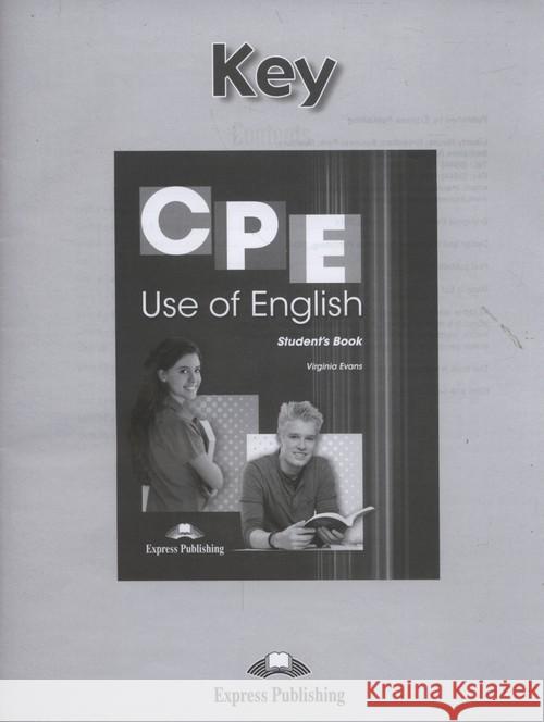 CPE Use of English. Answer Key Evans Virginia 9781471533945 Express Publishing - książka