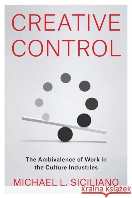 Creative Control: The Ambivalence of Work in the Culture Industries Michael L. Siciliano 9780231193818 Columbia University Press - książka