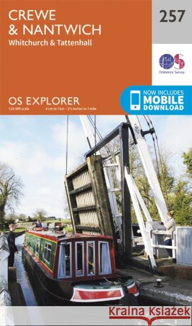 Crewe and Nantwich, Whitchurch and Tattenhall Ordnance Survey 9780319244531 Ordnance Survey - książka